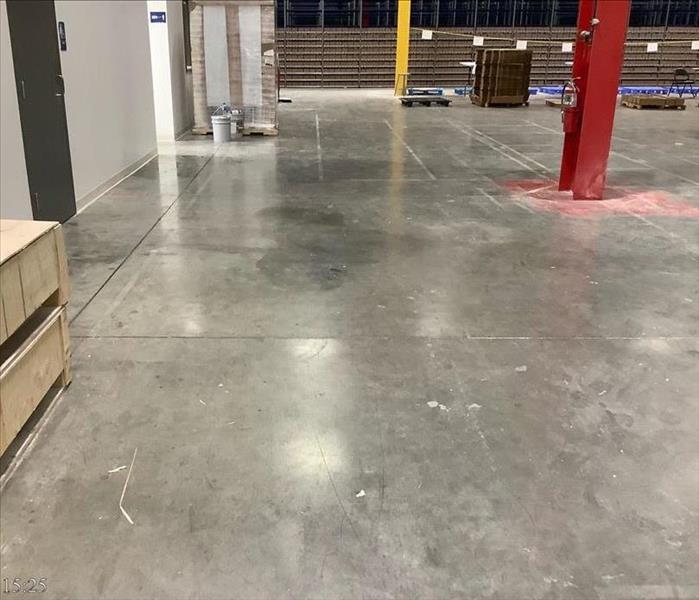 water removed from warehouse floor