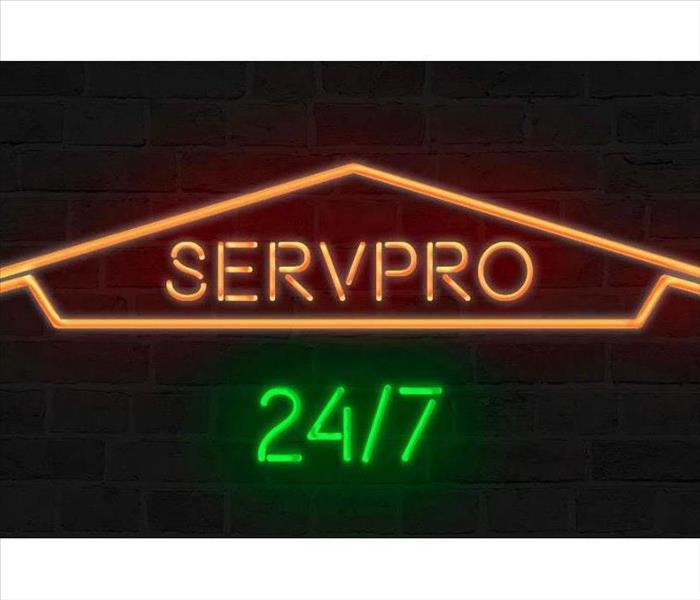 servpro 24/7 light up sign