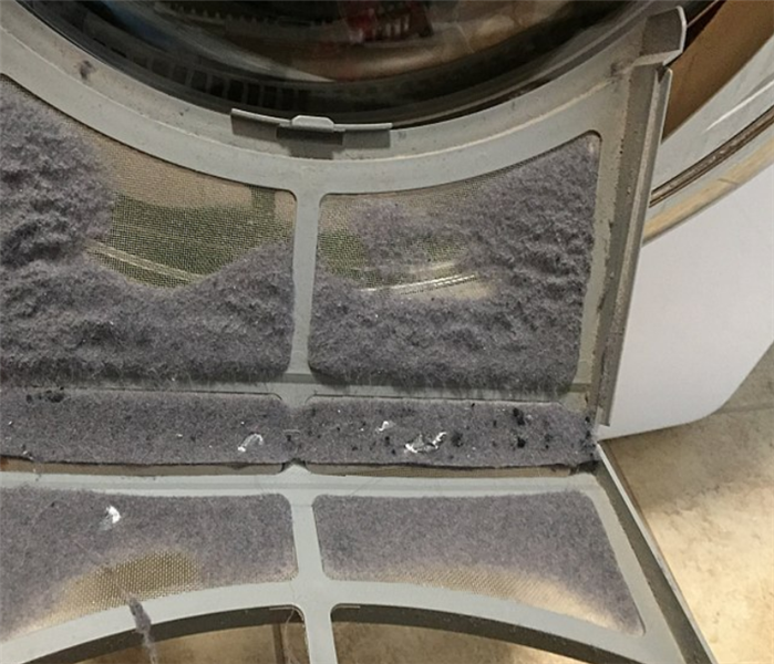 dryer vent with lint on it