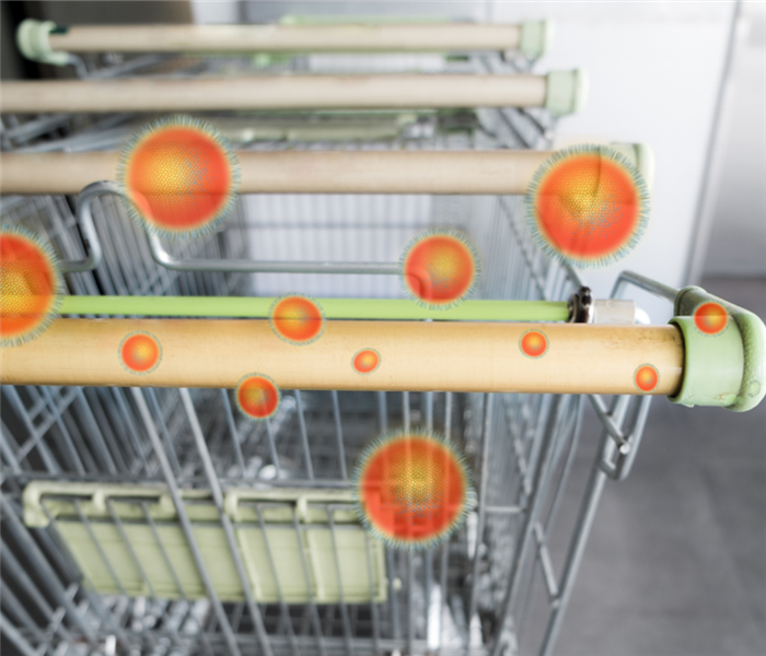 germs on a shopping cart