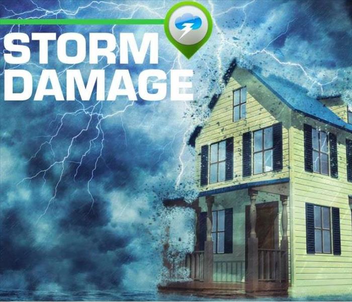 storm damage lightning and house